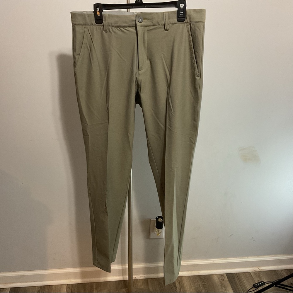 Adidas Tan Casual Chino Athletic Pants Size 34x32 - Picture 2 of 8